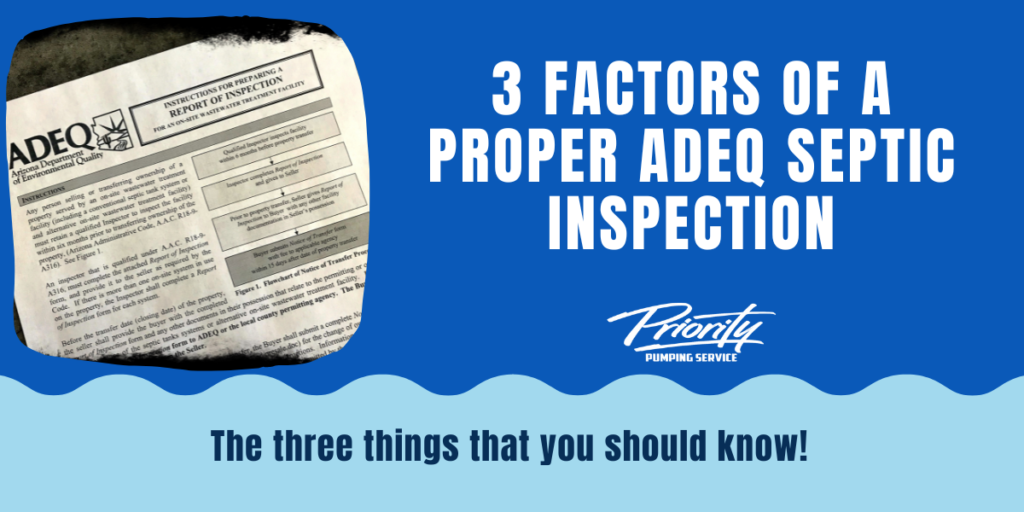 3 Factors Of A Proper ADEQ Septic Inspection