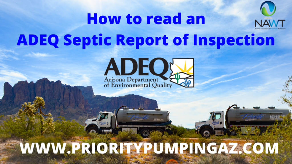 How to read an ADEQ Septic Report of Inspection 2