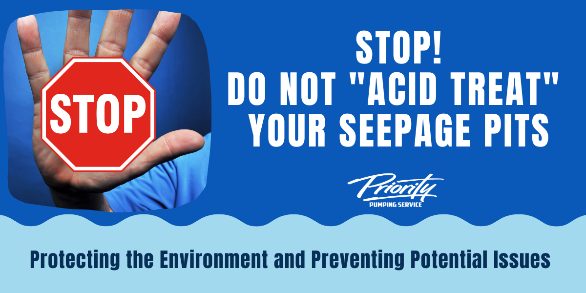 STOP DO NOT Acid Treat your Seepage Pits 1