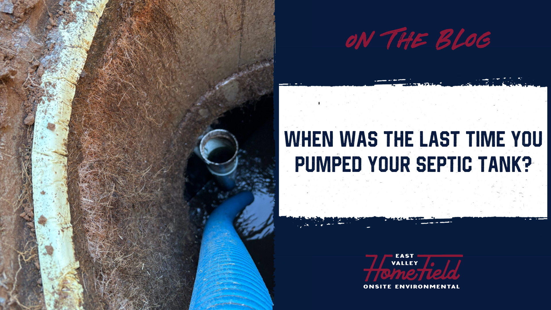 Technician pumping a residential septic tank during routine maintenance
